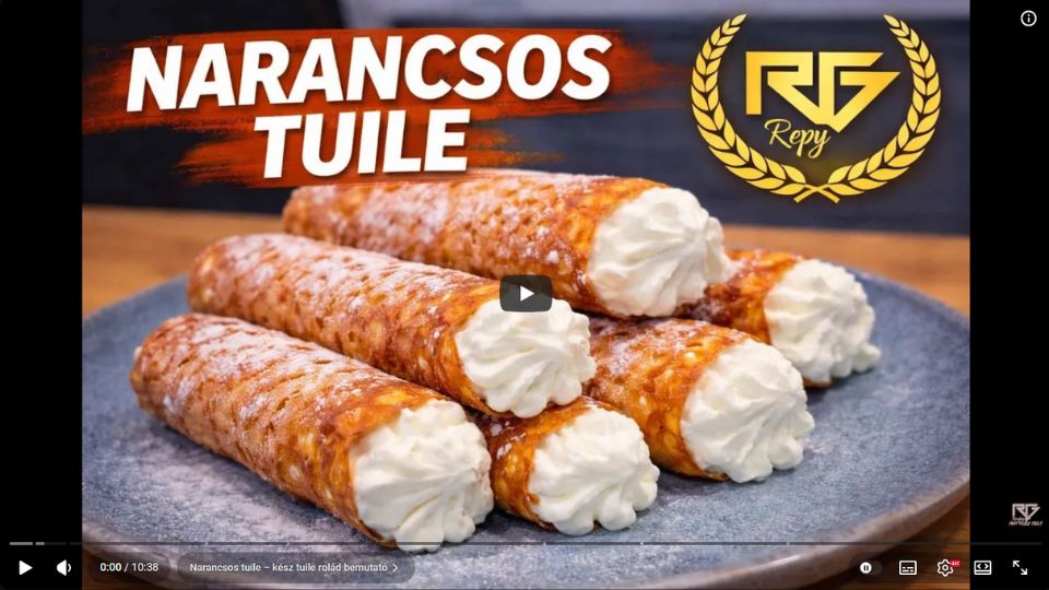 RG Konyhája receptek narancsos tuile videó